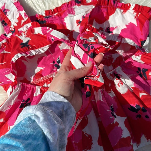 Francesca’s floral open back babydoll top with ruffles - Picture 5 of 5